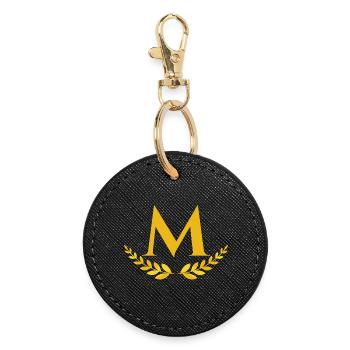 m - Round Keyring - black - Front