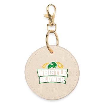 Soccer Training Youth Sports Coach - Round Keyring - oyster - Front