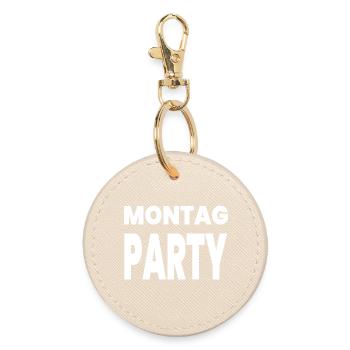 Party - Round Keyring - oyster - Front