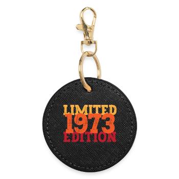 Vintage 1973 - Round Keyring - black - Front