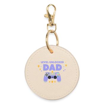Level unlocked: Dad - Round Keyring - oyster - Front