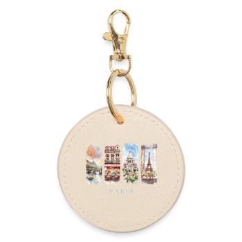 Paris Holidays Travel – City & Culture France - Round Keyring - oyster - Front