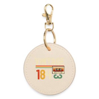 Vintage 84 Cassette - Porte-clés rond - huître - Devant