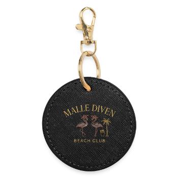 Malle Diven Beach Club Flamingo Mallorca Party - Porte-clés rond - noir - Devant