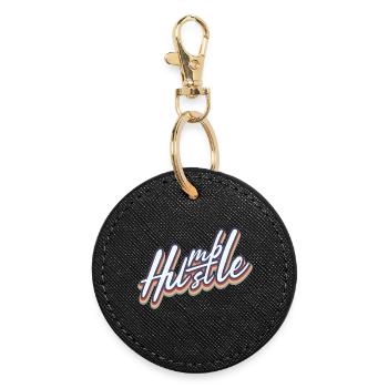 Humble Hustle Entrepreneur Businessman Businesswo - Round Keyring - black - Front