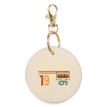 Cassette Vintage 1970s - Porte-clés rond - huître - Devant