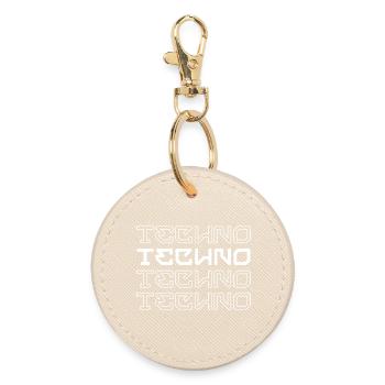 Techno-modernes Typografie-Logodesign - Runder Schlüsselanhänger - Auster - Vorne
