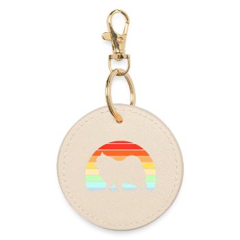 Samoyed Dog Samoyed - Round Keyring - oyster - Front