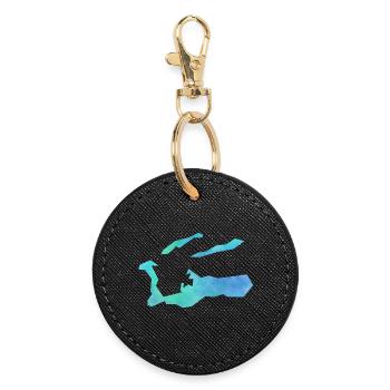 Cayman Islands - Round Keyring - black - Front