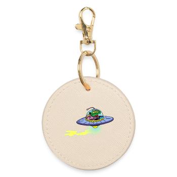 Vaisseau extraterrestre alien - Porte-clés rond - huître - Devant