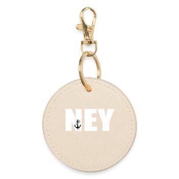 NEY anchor - Round Keyring - oyster - Front