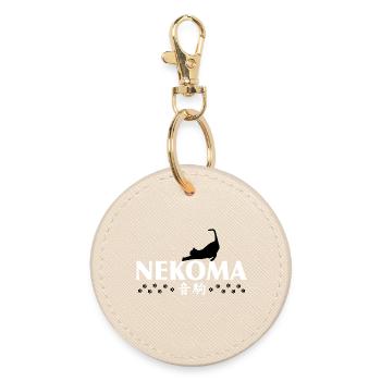 Nekoma Katzen-Anime - Runder Schlüsselanhänger - Auster - Vorne