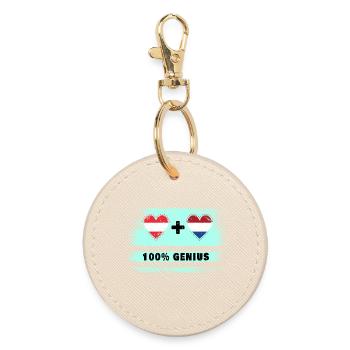 Autriche et Pays-Bas 100 % Genial / Cadeau - Porte-clés rond - huître - Devant
