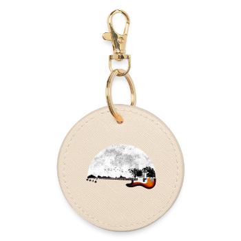 guitare nature - Porte-clés rond - huître - Devant