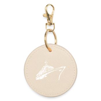 Cruise Ship Cruise Ship Luxury - Round Keyring - oyster - Front