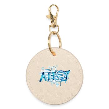 English sailor greeting lettering Ahoy Graffiti - Round Keyring - oyster - Front