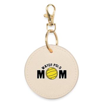 Wasserball Mutter Mama Mom - Runder Schlüsselanhänger - Auster - Vorne