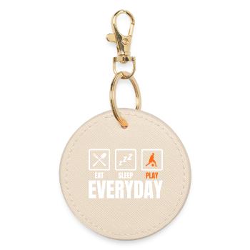 Basketball player routine - Round Keyring - oyster - Front