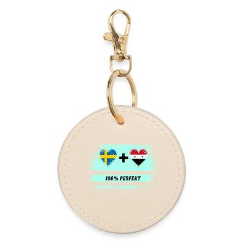 Syrie et Suède 100% parfait / cadeau - Porte-clés rond - huître - Devant