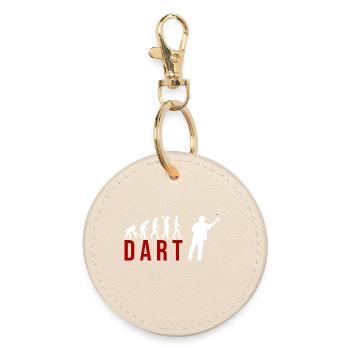 Ecolution Dart - Runder Schlüsselanhänger - Auster - Vorne