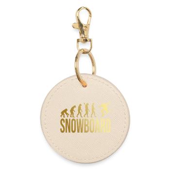 Evolution Snowboard - Runder Schlüsselanhänger - Auster - Vorne