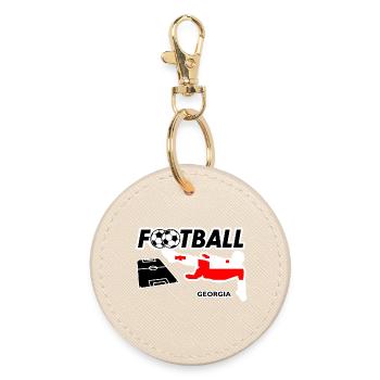 Fièvre du football Géorgie - Porte-clés rond - huître - Devant