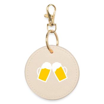 Bier Biergläser Vatertag Geschenk Vater Papa - Runder Schlüsselanhänger - Auster - Vorne