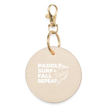 Paddle Surf Fall Repeat - Runder Schlüsselanhänger - Auster - Vorne