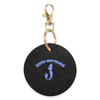 Mermaid - Round Keyring - black - Front