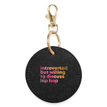 Hip Hop - Round Keyring - black - Front