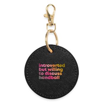 Handball - Round Keyring - black - Front