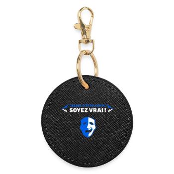 Be true - Round Keyring - black - Front
