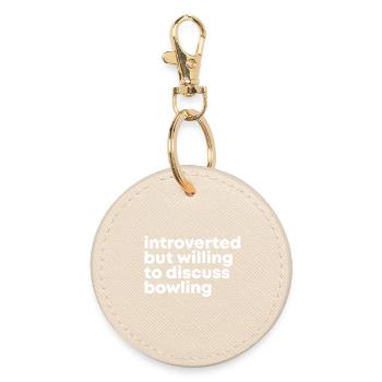 Bowling - Round Keyring - oyster - Front