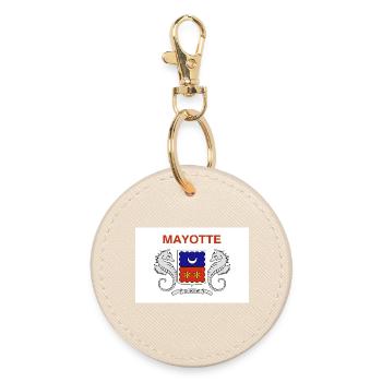 Mayotte - Round Keyring - oyster - Front
