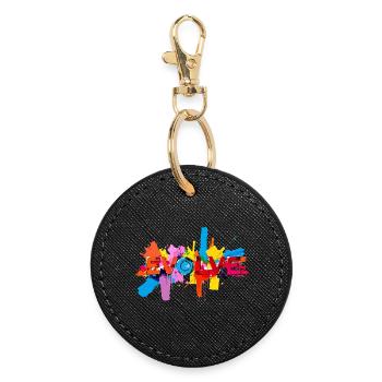 Develop further - Round Keyring - black - Front
