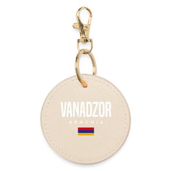 Vanadzor, Armenia - Round Keyring - oyster - Front