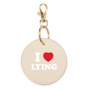 Expression of Liberation, I Love Lying - Round Keyring - oyster - Front