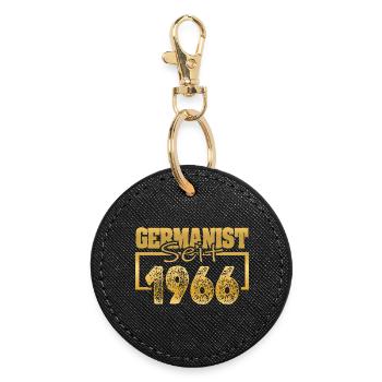 Studied in 1966 - Round Keyring - black - Front