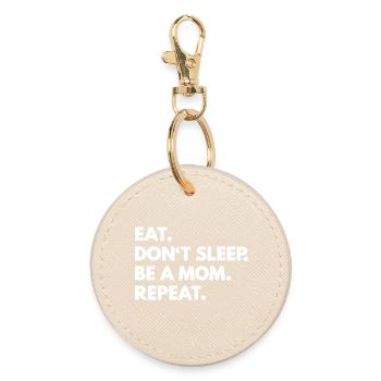 Mother lack of sleep - Round Keyring - oyster - Front