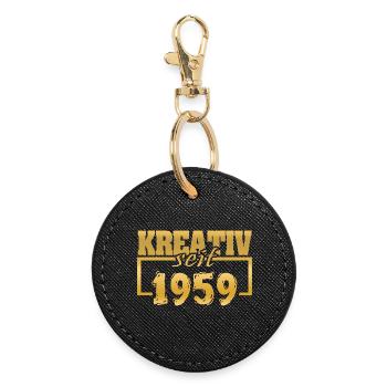 Concepteur de sites Web 1959 - Porte-clés rond - noir - Devant