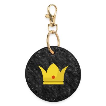 Crown - Round Keyring - black - Front
