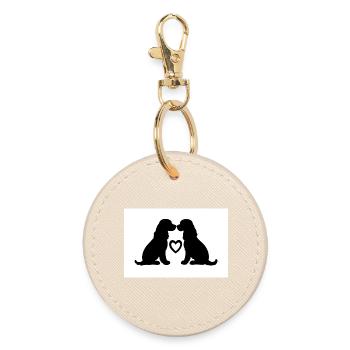 Cocker Spaniel - Porte-clés rond - huître - Devant