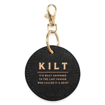 Kilt Scotland Scotland Jupe Tartan - Porte-clés rond - noir - Devant