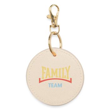 Family Team (Family / Concave / 3C) - Round Keyring - oyster - Front