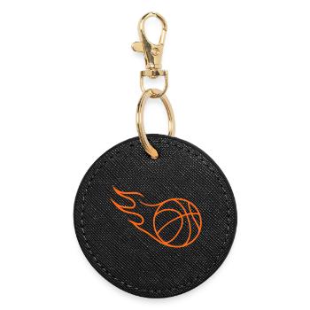 Basketball Basketballer Geschenkidee Baller Bball - Runder Schlüsselanhänger - Schwarz - Vorne