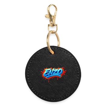GRAFFITI NAME ENZO FOR PERFECT GIFT PRINTABLE - Round Keyring - black - Front
