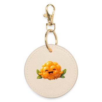 Merry Cloudberry - Gift of the Far North - Round Keyring - oyster - Front