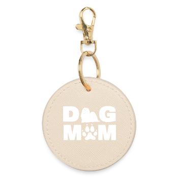 Maltese Dog Lover Pet Dog Mom Dog Dad  - Round Keyring - oyster - Front