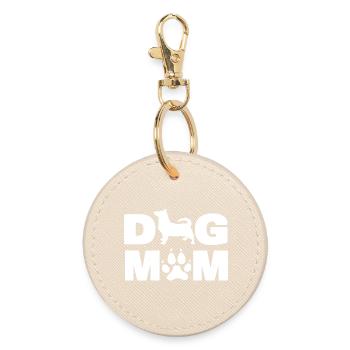 Silhouette de la mère de chien suédoise de Vallhund - Porte-clés rond - huître - Devant