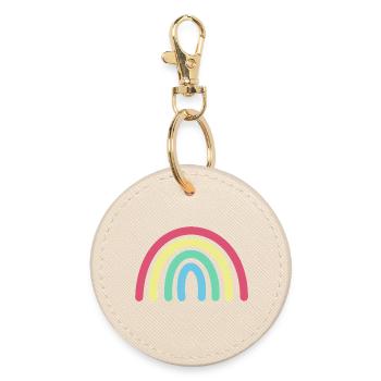 Arc-en-ciel - Porte-clés rond - huître - Devant